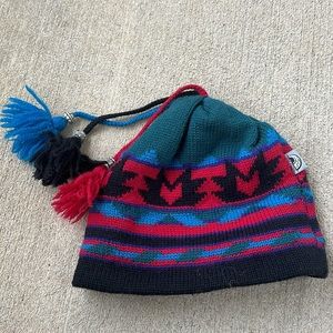 Vintage Schuessler Knitting Mills Igloos wool toque tassel ski hat USA made